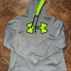 Under Armour Gray and Neon Green Hoodie